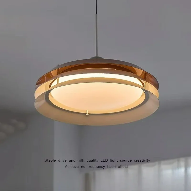 Fashion Romantic Eye-Care Round Adjustable Arm LED Pendant Lights Art Creative Lamps for Living Room Home Decoration Chandelier
