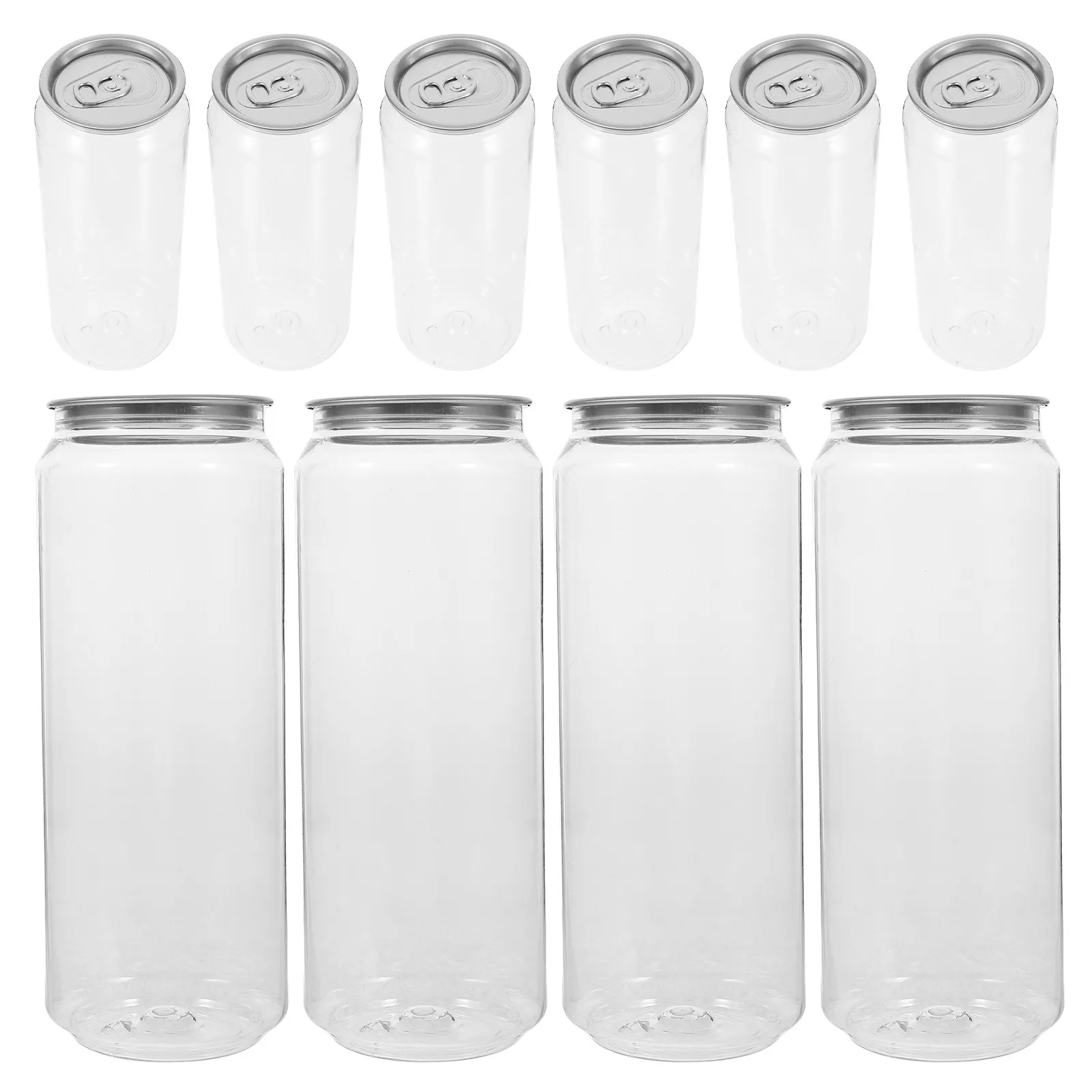 

10 шт. портативных банок для консервирования объемом 500 мл для хранения напитков: соков, газировки, кофе. Пустые банки для напитков с крышкой, маленькие бутылки.