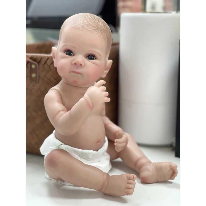 47CM Full Body Vinyl Silicone Reborn Dolls Bettie Hand Painting 3D Skin with Visible Veins Handmade muñecas bebe Hand Paint Hair