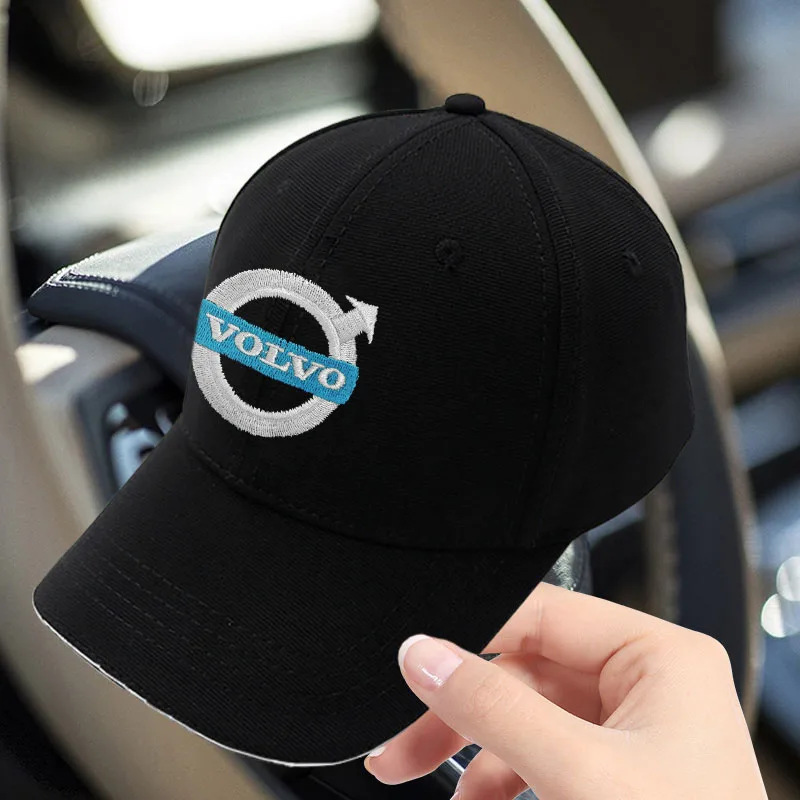 Adjustable Car Baseball Cap Peaked Cap Unisex Summer Shade Hat For Volvo S60 S70 S80 S90 V40 V50 V60 V70 V90 XC30 XC40 XC60 XC70