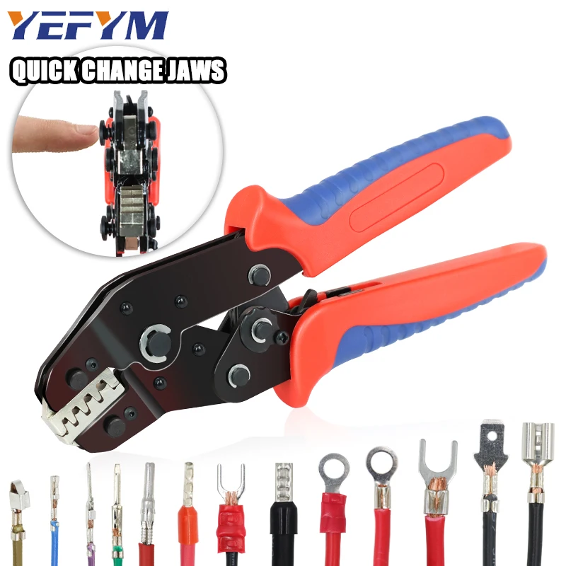 Crimping Pliers SNX-48BS quick jaw replacement for tab 2.8 4.8 6.3/tube/Photovoltaic/insuated Terminals Electrical Clamp Tools