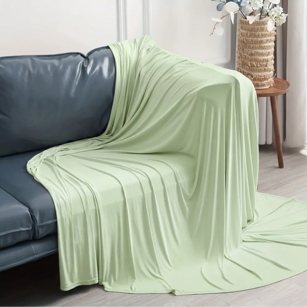 Practical Ultra Soft Summer Cooling Blanket Reversible Lightweight Throw Blanket Thin Breathable Air Conditioning Quilt Sofa