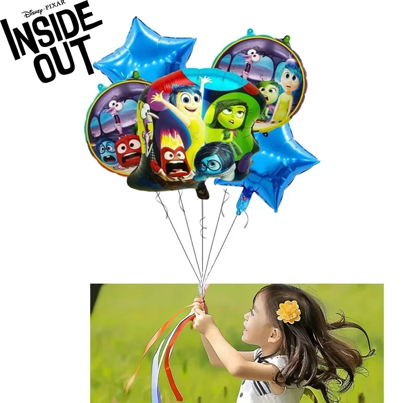 

Disney Inside Out 2 Balloons Children's Birthday Party Atmosphere Decorated with Anime Character Event Party Balloon Accessories
