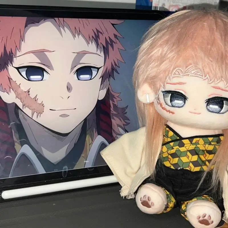 20Cm Anime Demon Slayer Cotton Doll Kawaii Plush Doll Girl Cartoon Sabito 2D Surrounding Good Looks Portable Toy Gift