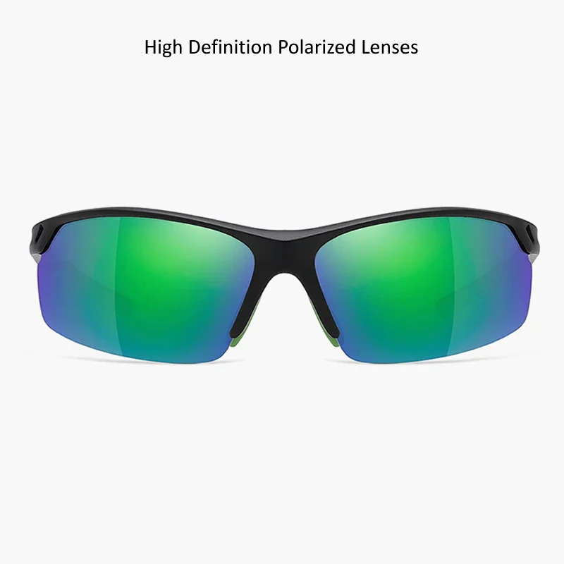 FLYING WAVES TR90 Half-frame Sports Sunglasses for Men Women Cycling MTB Fishing Driving Pickleball Anti-UV Polarized Goggles
