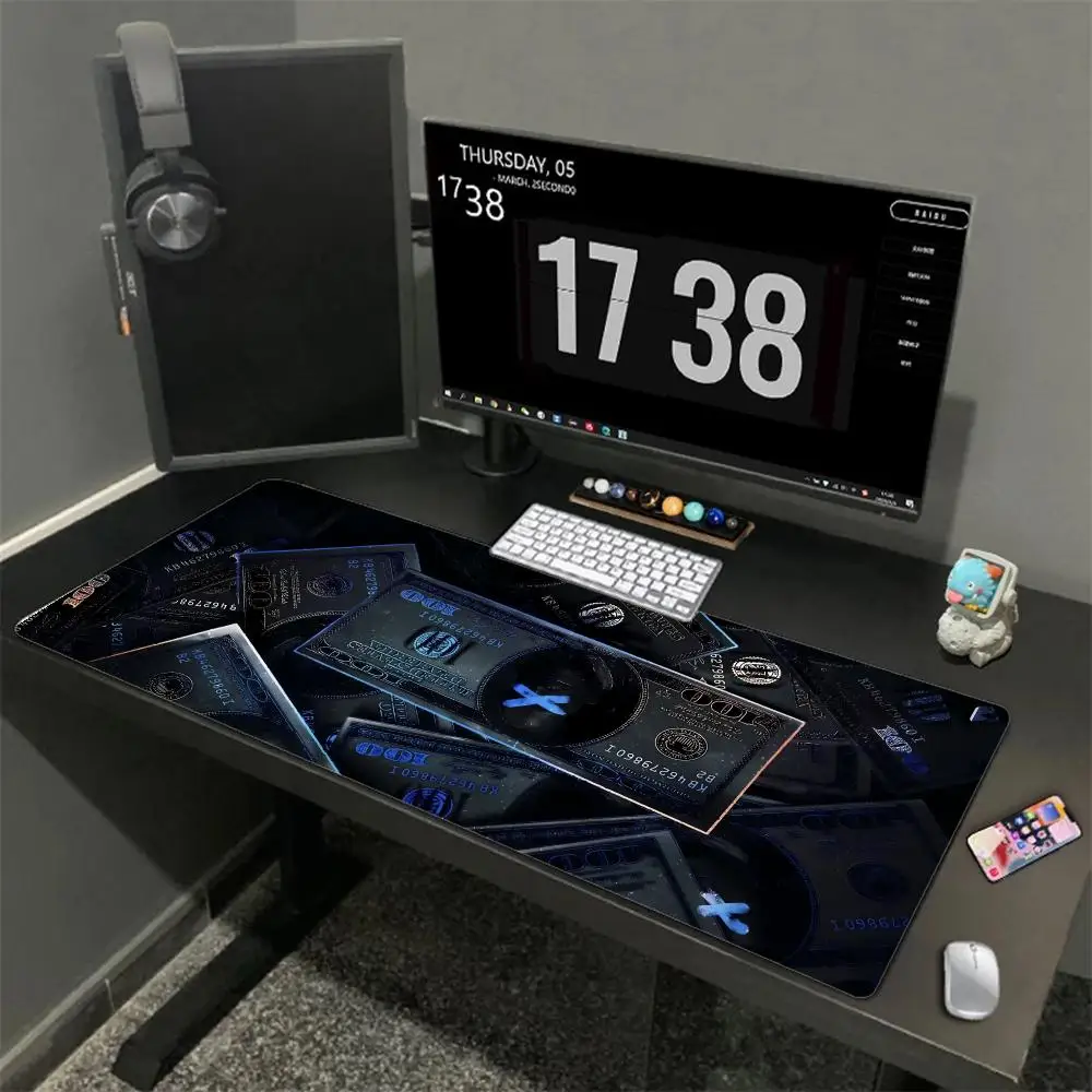 

Oversized personalized gaming computer keyboard pad for office use with locked edge mouse pad