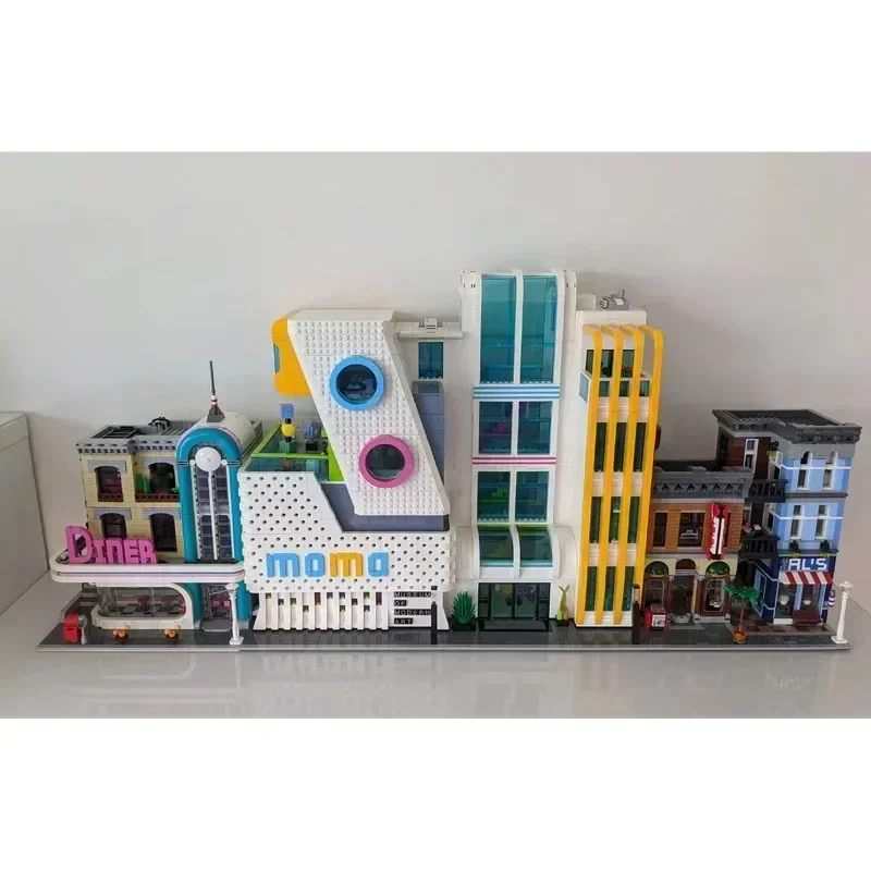 MOC-40933현대 미술관 풍경 스트리트 뷰 조립 스티치 빌딩 블록 Model7859Parts 어린이 생일 장난감 선물