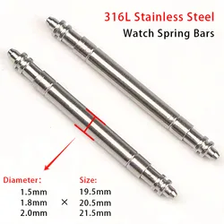 5PSC 316L Stainless Steel Spring Bars 1.5mm 1.8mm 2.0mm Diameter for Rolex Water Ghost Metal Durable Link Pin Watch Accessories