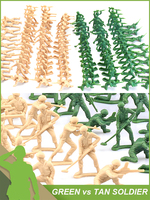 ViiKONDO Army Men Toy Soldier Military Playset Epic WWII US German Battle Cowboy Indian Action Figure Model Civil War Boy's Gift