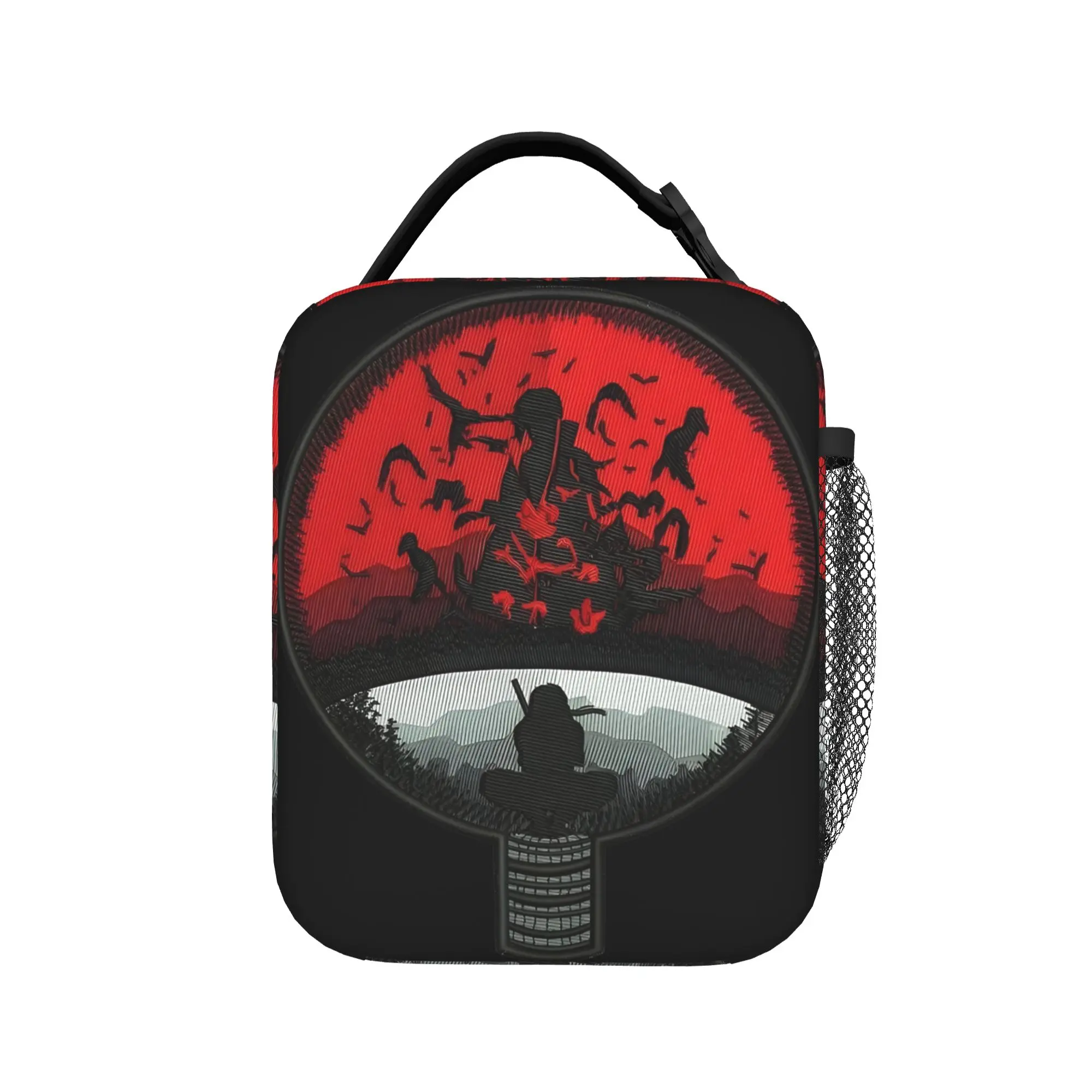 Itachi The Legend Narutoes Anime Bolsas térmicas para el almuerzo, bolsa térmica reutilizable, contenedor de comida, lonchera, bolsos para comida, escuela