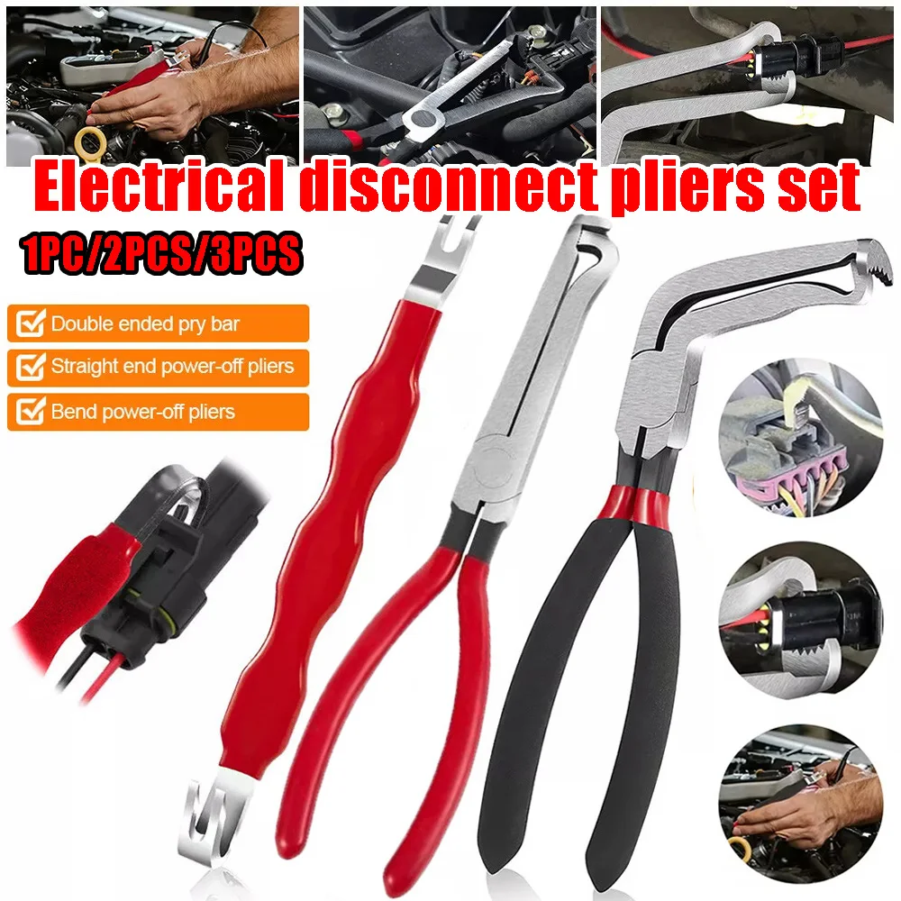 

3pcs Car Electrical Disconnect Pliers Fuel Line Wire Disassembly Pliers Oil Pipe Separation Pliers Car Maintenance Tool Kit
