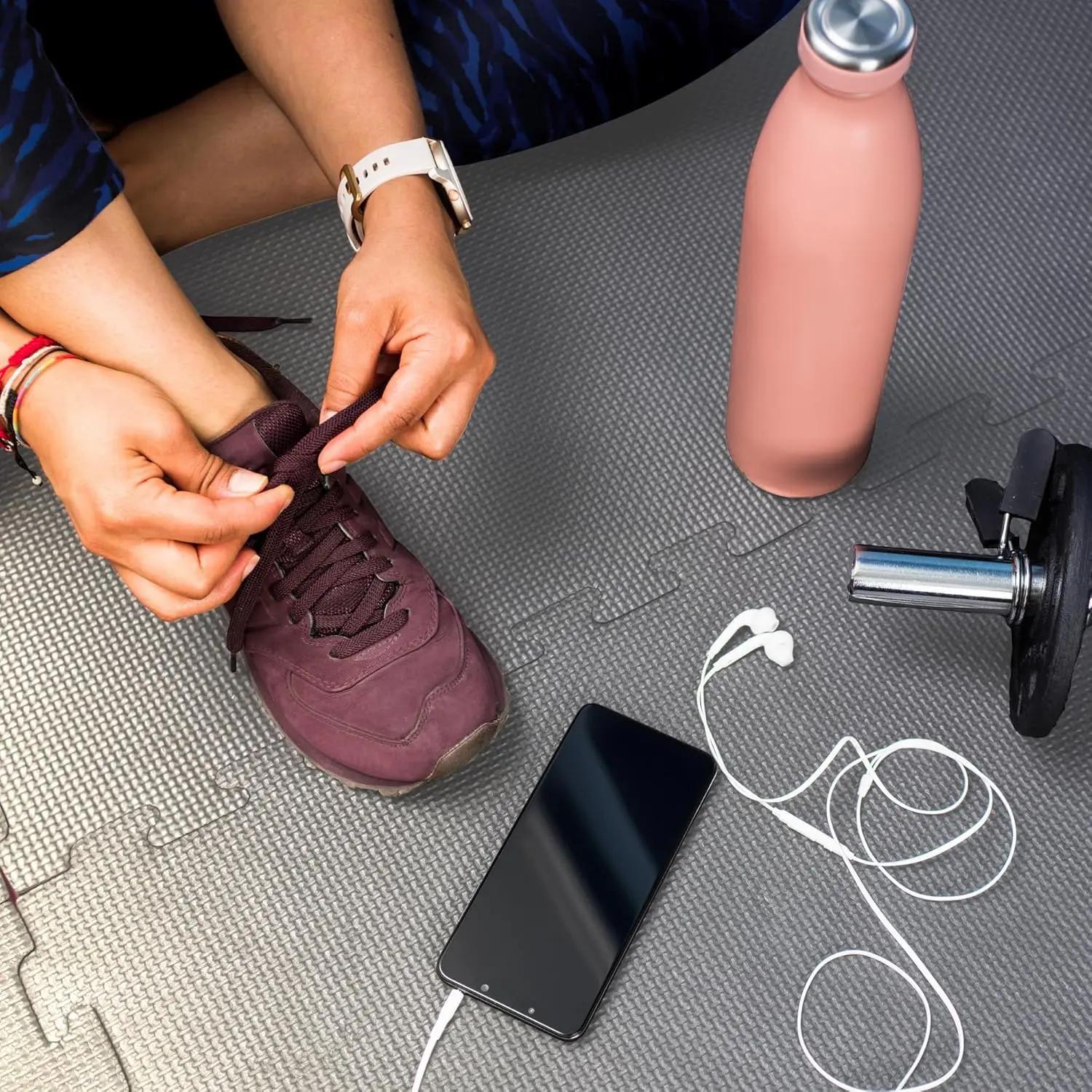 Puzzle Exercise Mat com EVA Foam, Interlocking Tiles para MMA Exercício, Ginástica e Home Gym, Piso Protetor, 1, 2 "Thick