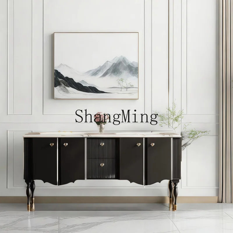 

CL retro solid wood porch cabinet retro living room aisle antique chest partition screen against the wall storage table