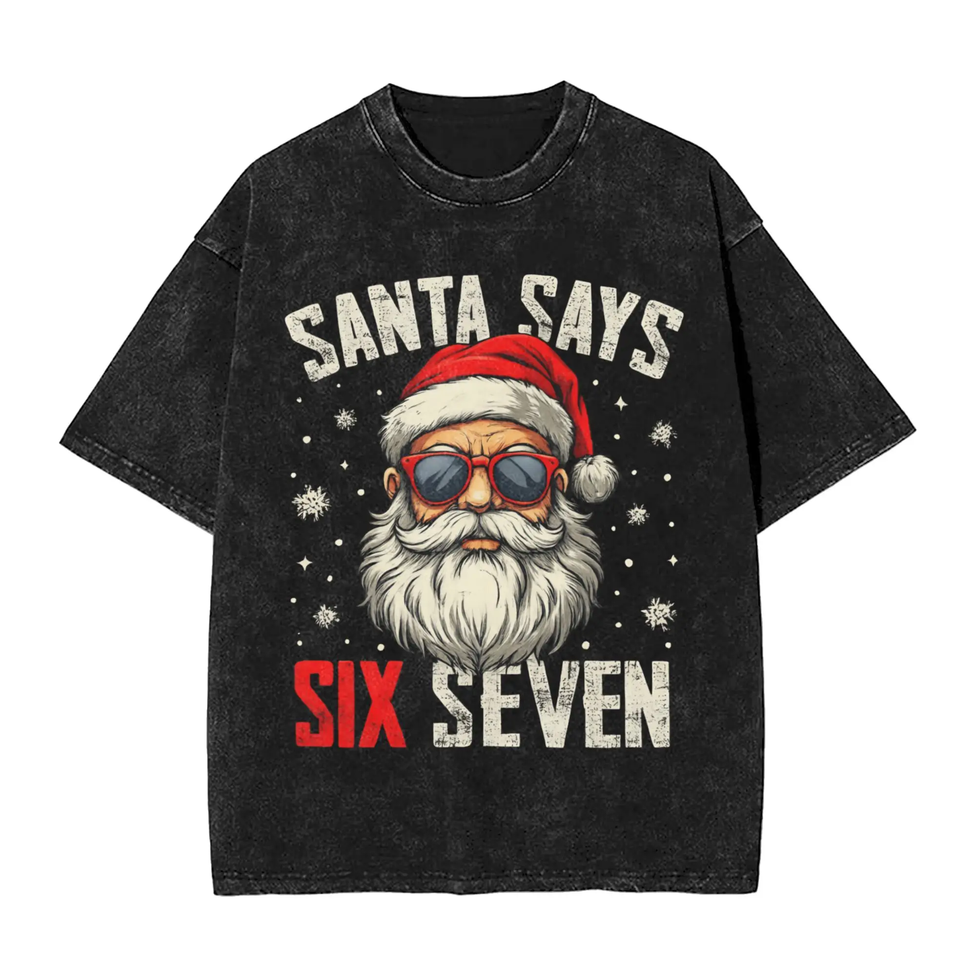 

Рождественский юмор Санта говорит шесть семь 67, футболка, летние футболки, повседневная футболка в стиле хип-хоп для мужчин, дизайнерская одежда с короткими рукавами