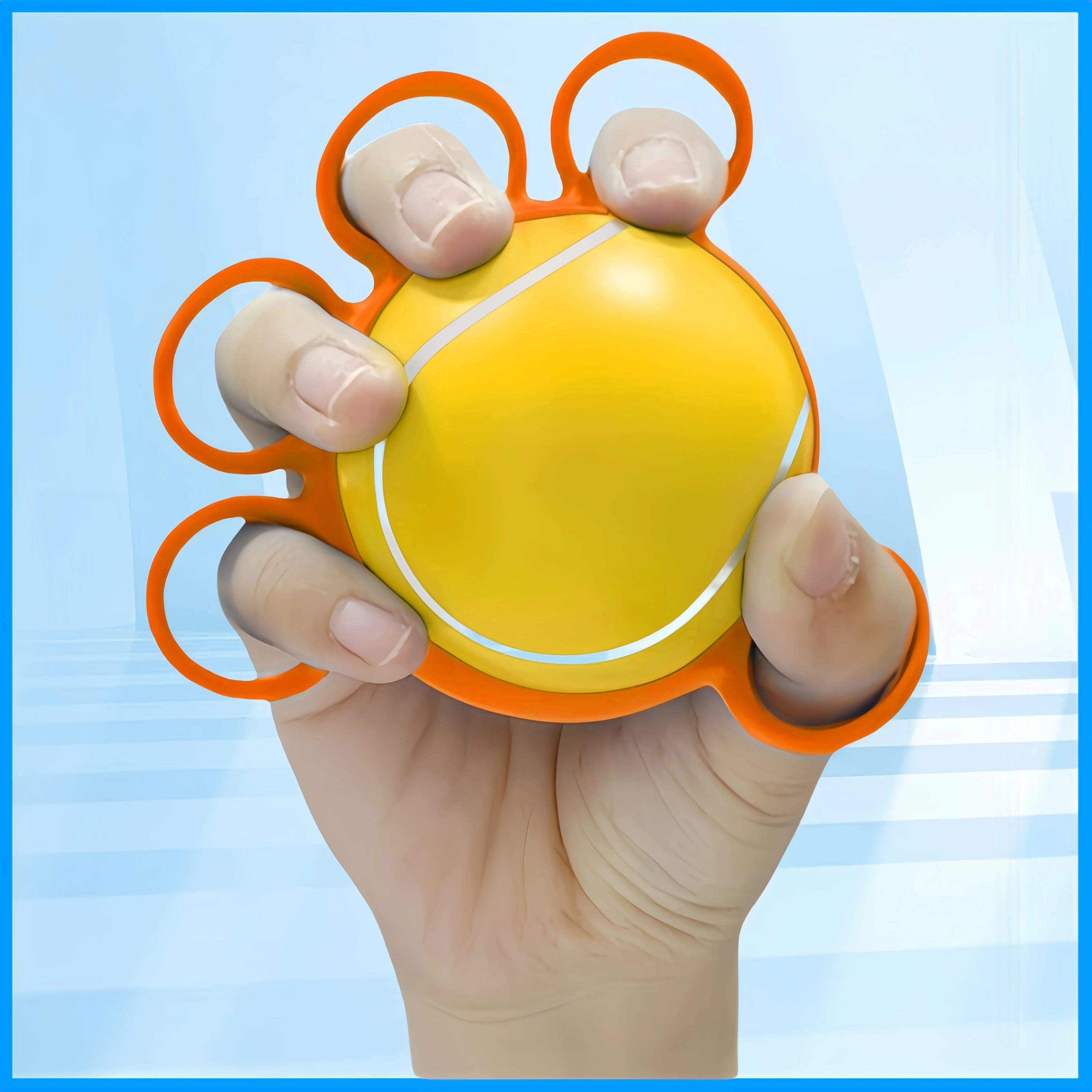 5 Finger Grip Exercise Ball Silicone Squeeze Ball Hand Grip Strength Trainer Rehabilitation Ball Stress Relief Fidget Toy for Ha