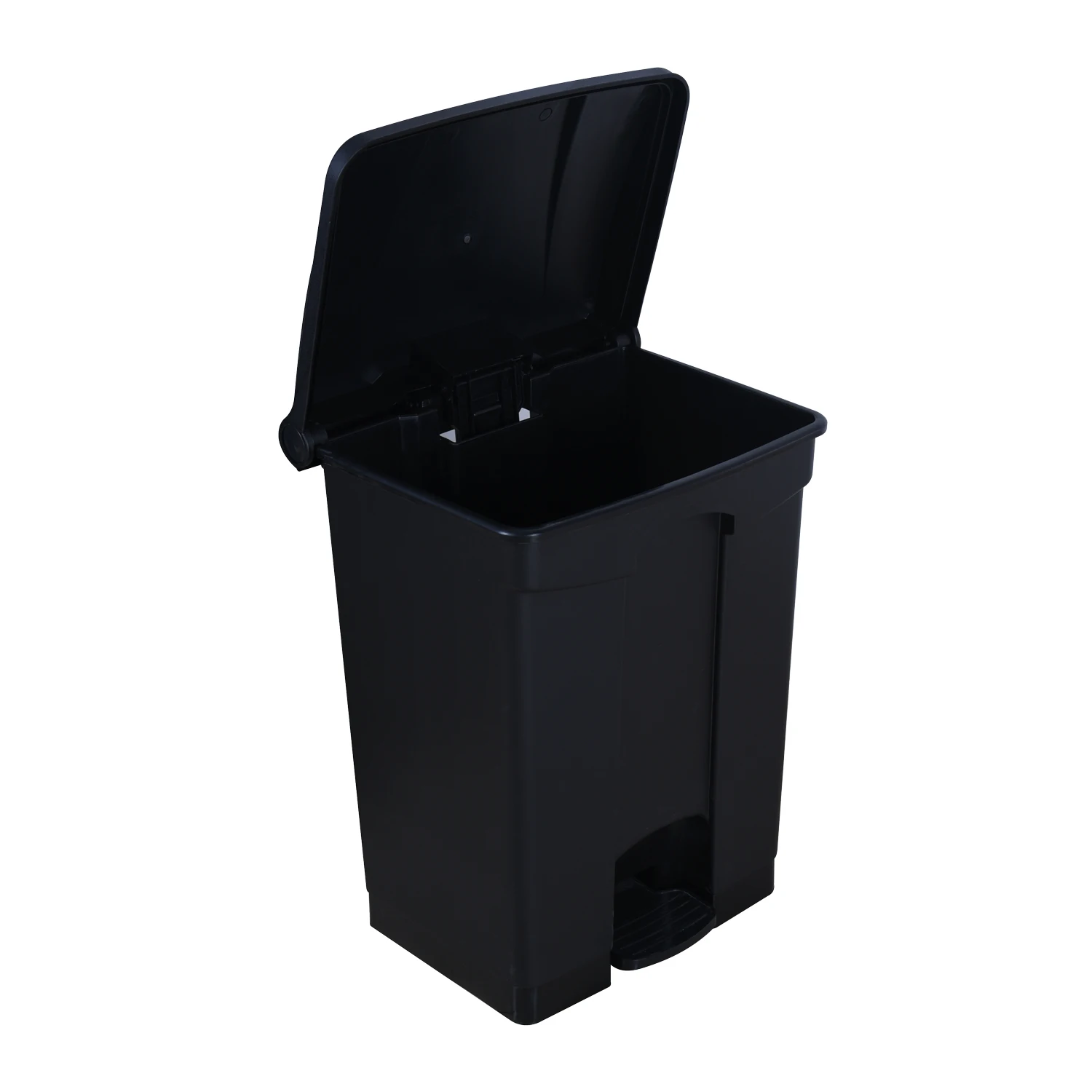 Large size 120 liters outdoor recycled plastic PP pedal trash can with wheels