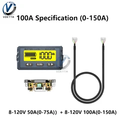 TY23デジタルバッテリー容量テスター12V 24V 48V Coulombカウンターメーター容量インジケーターバッテリーパワーCoulometer電圧計