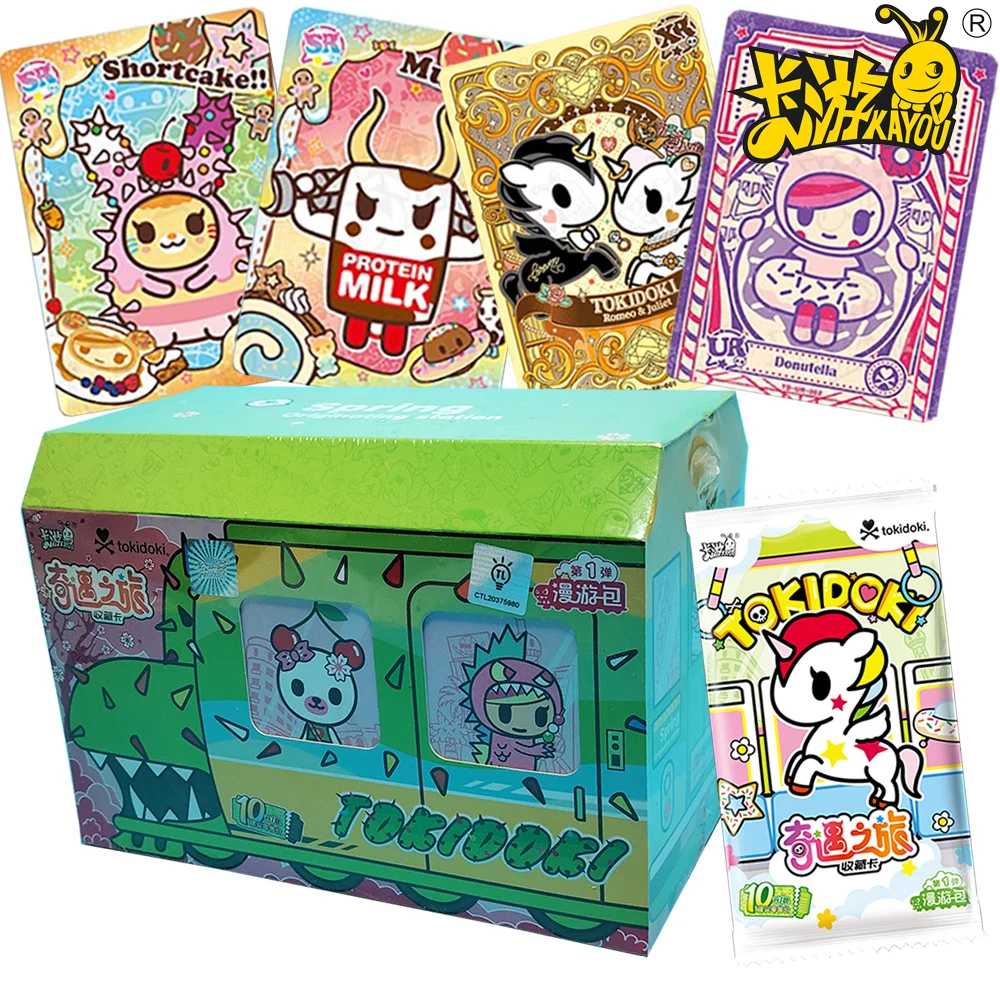 

Оригинальные коллекционные карточки KAYOU Tokidoki: подарки для мальчиков и девочек, классические модные мультяшные HD-карточки с персонажами, забавные игрушки