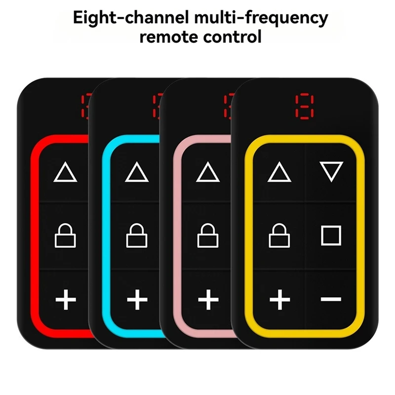 Control remoto para puerta de garaje multifrecuencia de 8 canales, 270-868MHZ, copia RF, Control remoto, identifica automáticamente la frecuencia A