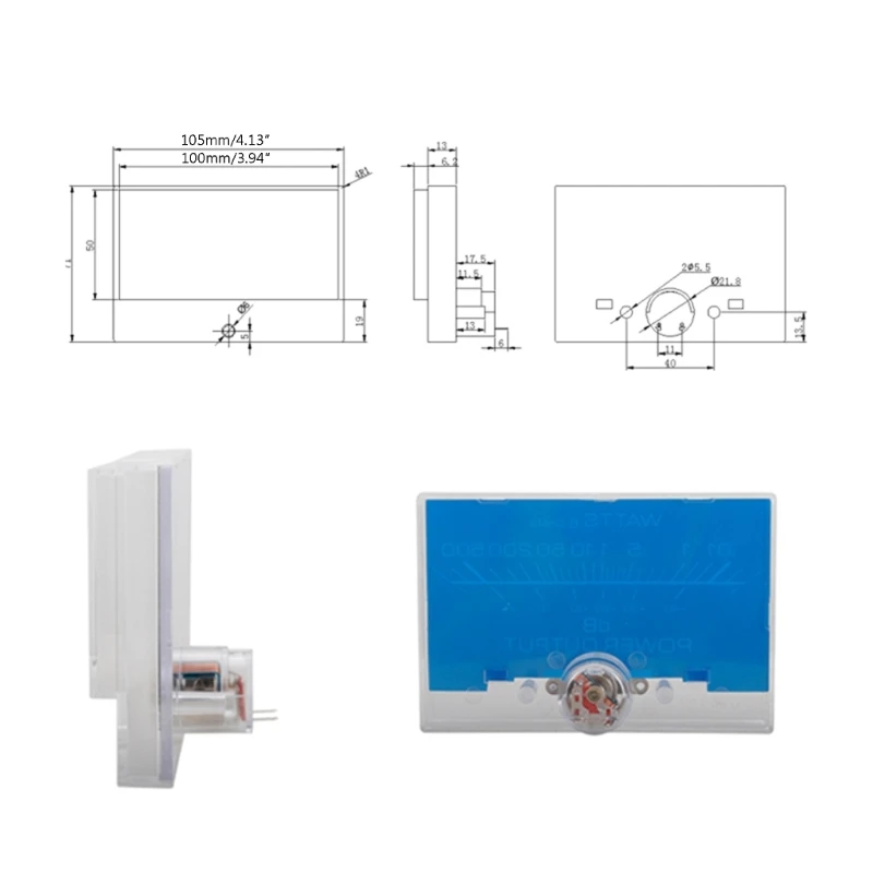 Digital Power-Meter แผง VU Meter 6-12V หลอดไฟด้านหลังการบันทึกไฟล์เสียงระดับเมตรสำหรับเครื่องขยายเสียงลำโพง