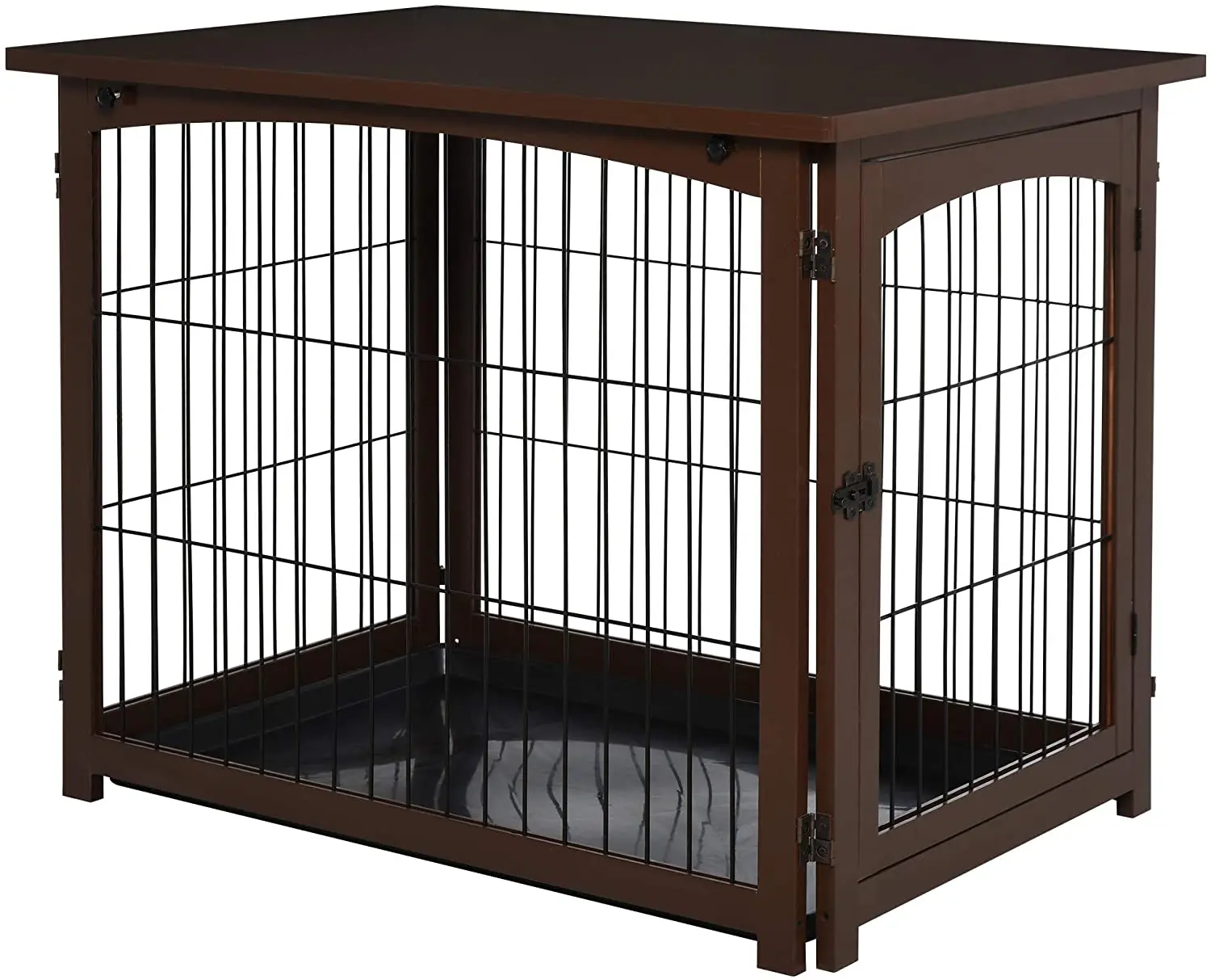 

Decorative Modern Dog Crate End Table Barn Door Puppy Kennel Wooden Dog Crate Furniture