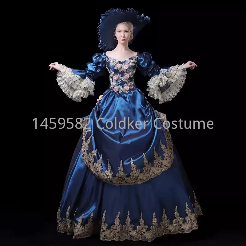 Top Sale Victorian French Bustle Fairytale Ball Gown Costume Marie Antointte Party Dress Women Steampunk Theater Clothing