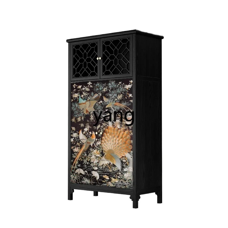

LH solid wood wardrobe home bedroom storage living room new Chinese chest