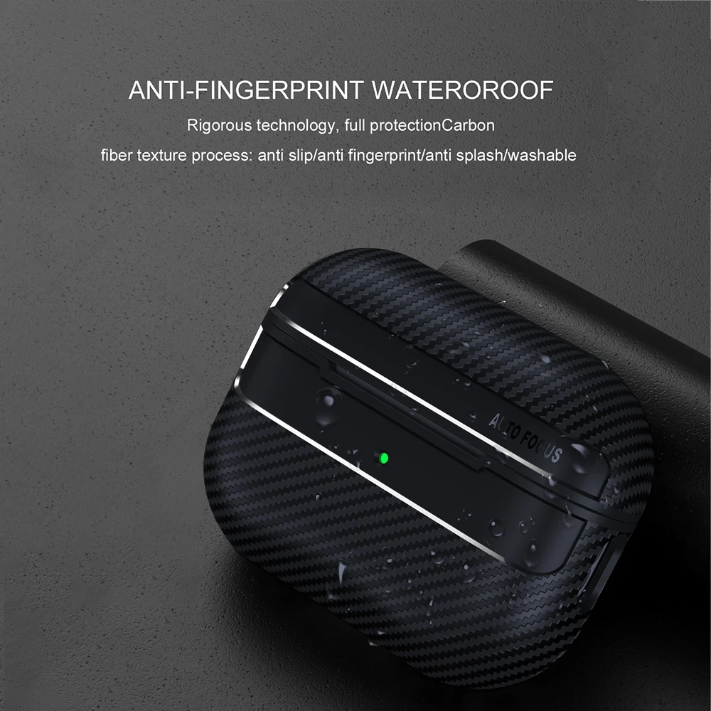 Carbon Fiber Texture Cover For AirPods Pro 2 Case Soft Silicone Earphone Coque For AirPods 3 2 1 Pro 2 2nd Pro2 Generation Cases