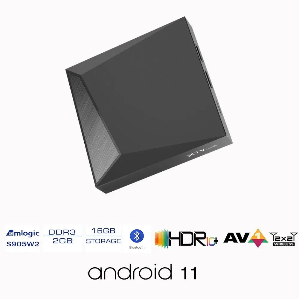 XTV Air IPTV Box Amlogic S905W2 2GB 16GB Dual Android 11 4k Middleware Stalker Player Streaming Box