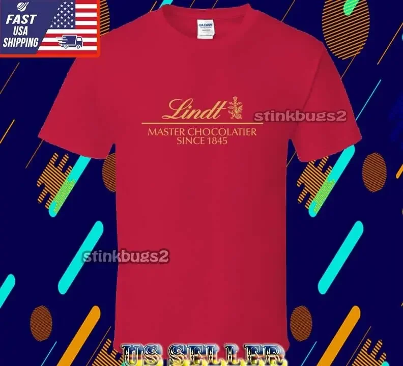 LINDT-Camiseta deportiva con LOGO de CHOCOLATE UNISEX, divertida, talla de EE. UU., S-5XL