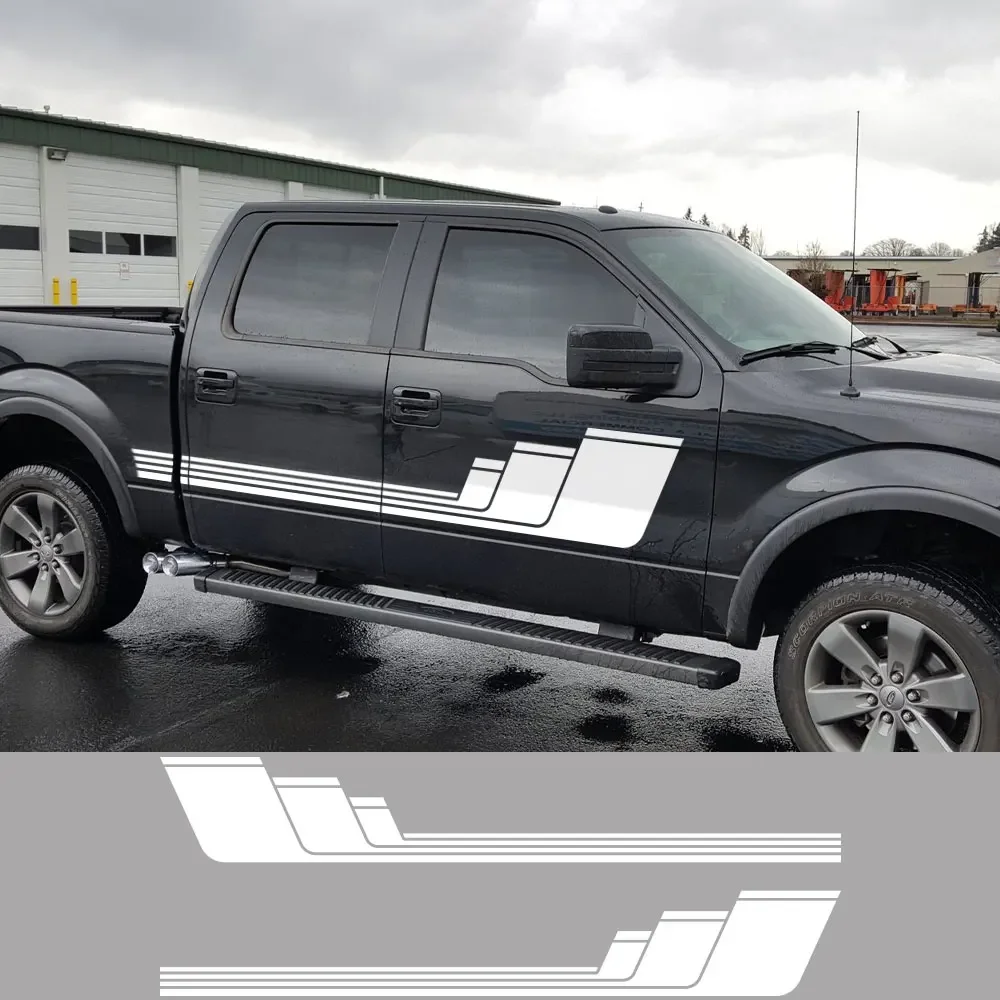 

Pickup Door Side Retro Hockey Stick Sticker For Ford F150 Raptor XLT Lariat King Ranch Truck Decal Decor Cover Car Sticker