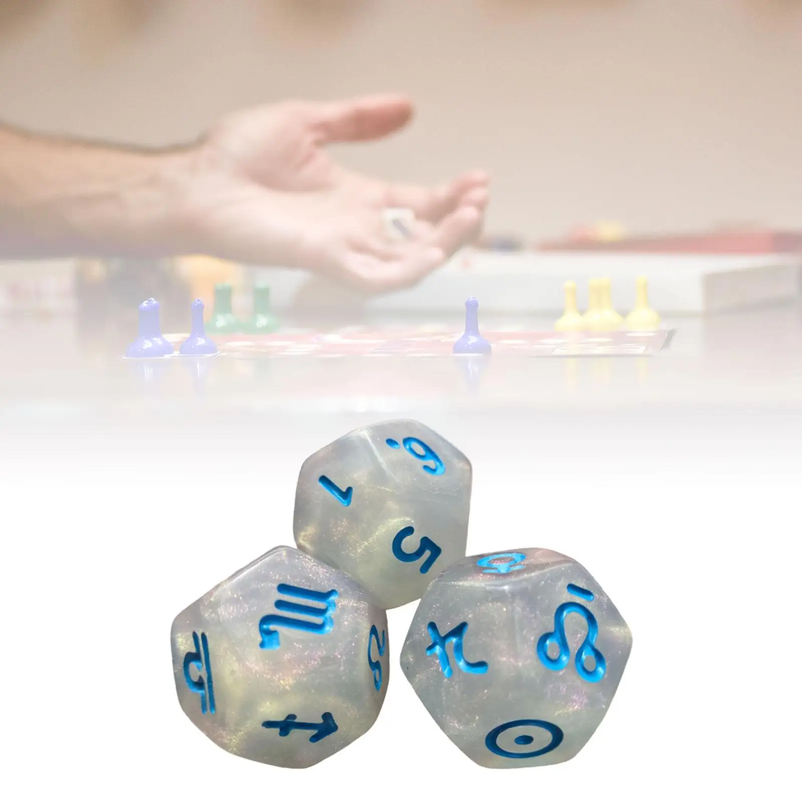 

3Pcs Constellation Dices D12 Multi Sided Game Dices for KTV Party Board Game