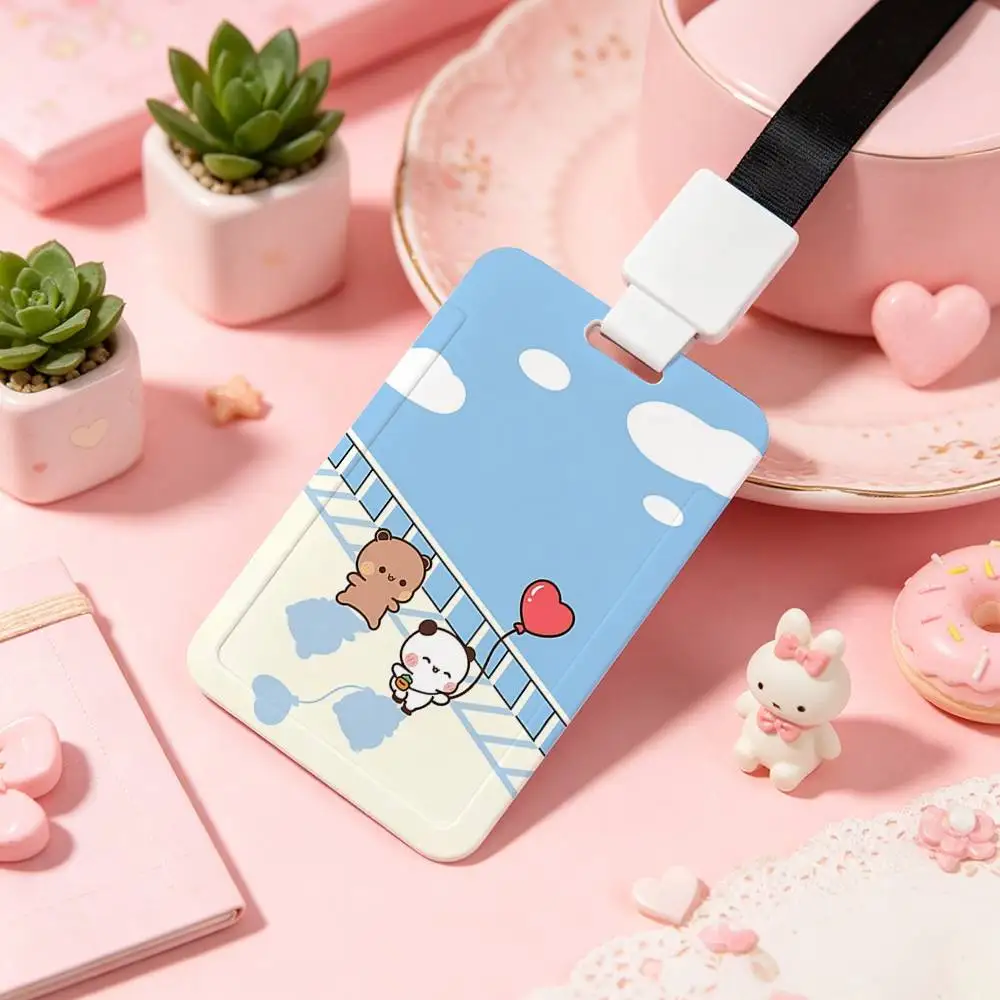 Cute D-Dudu Bubu Employee ID Badge With Name Tag, Lanyard, High-end Work Badge, Card Holder, Student ID Badge