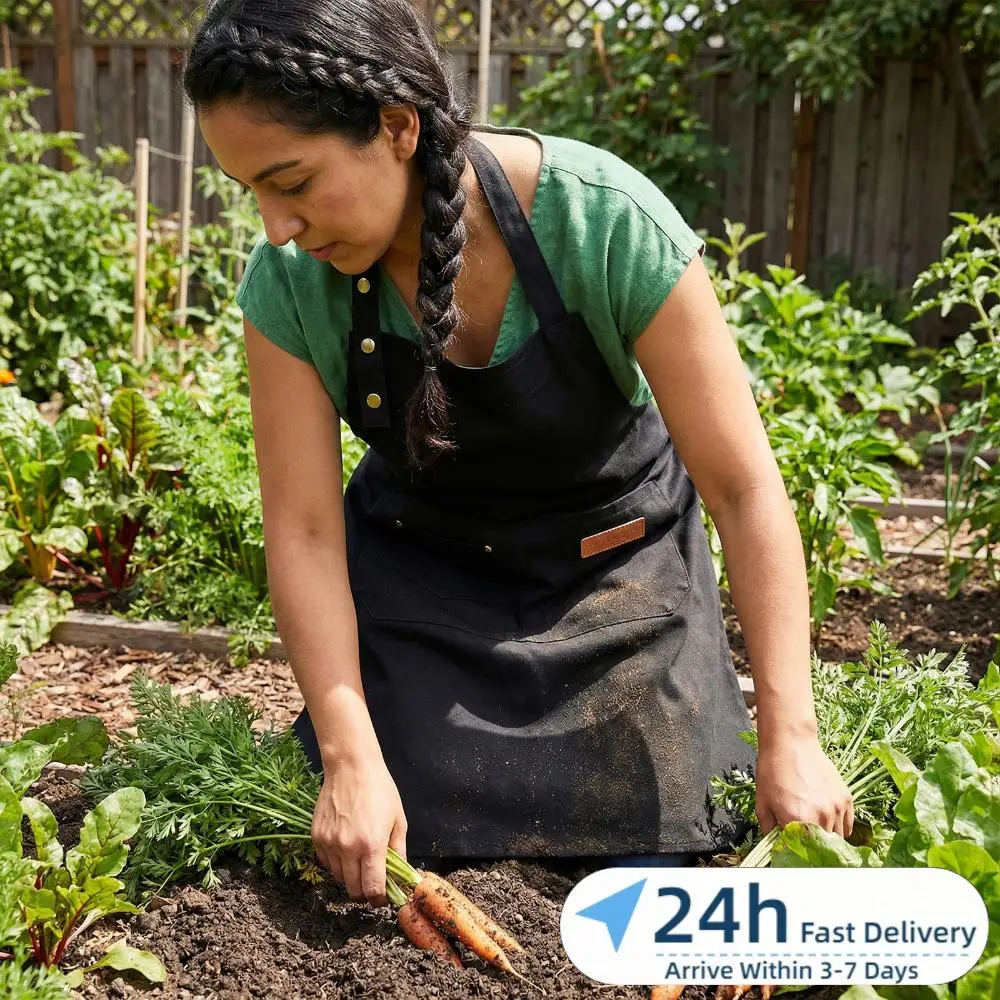 

2 Pack Professional Work Apron with Adjustable Straps and Pockets Resistant Cooking Apron for Women Men Chefs Waiters