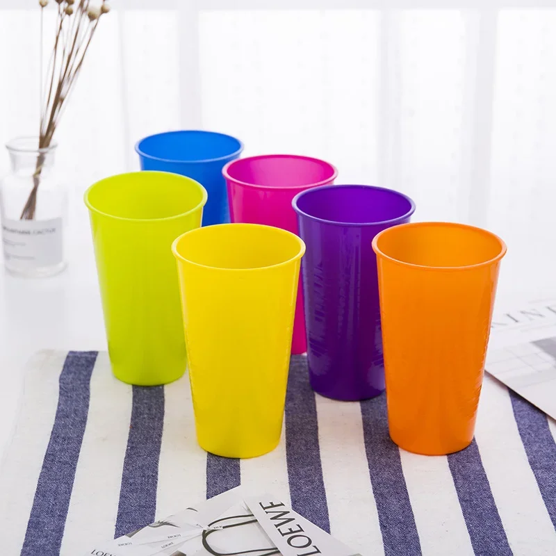 6 PCS/set Reusable Colorful Plastic Cup Drink Coffee Birthday Party Supplies Outdoor Picnic Car Water Cups Suitable for Tourism