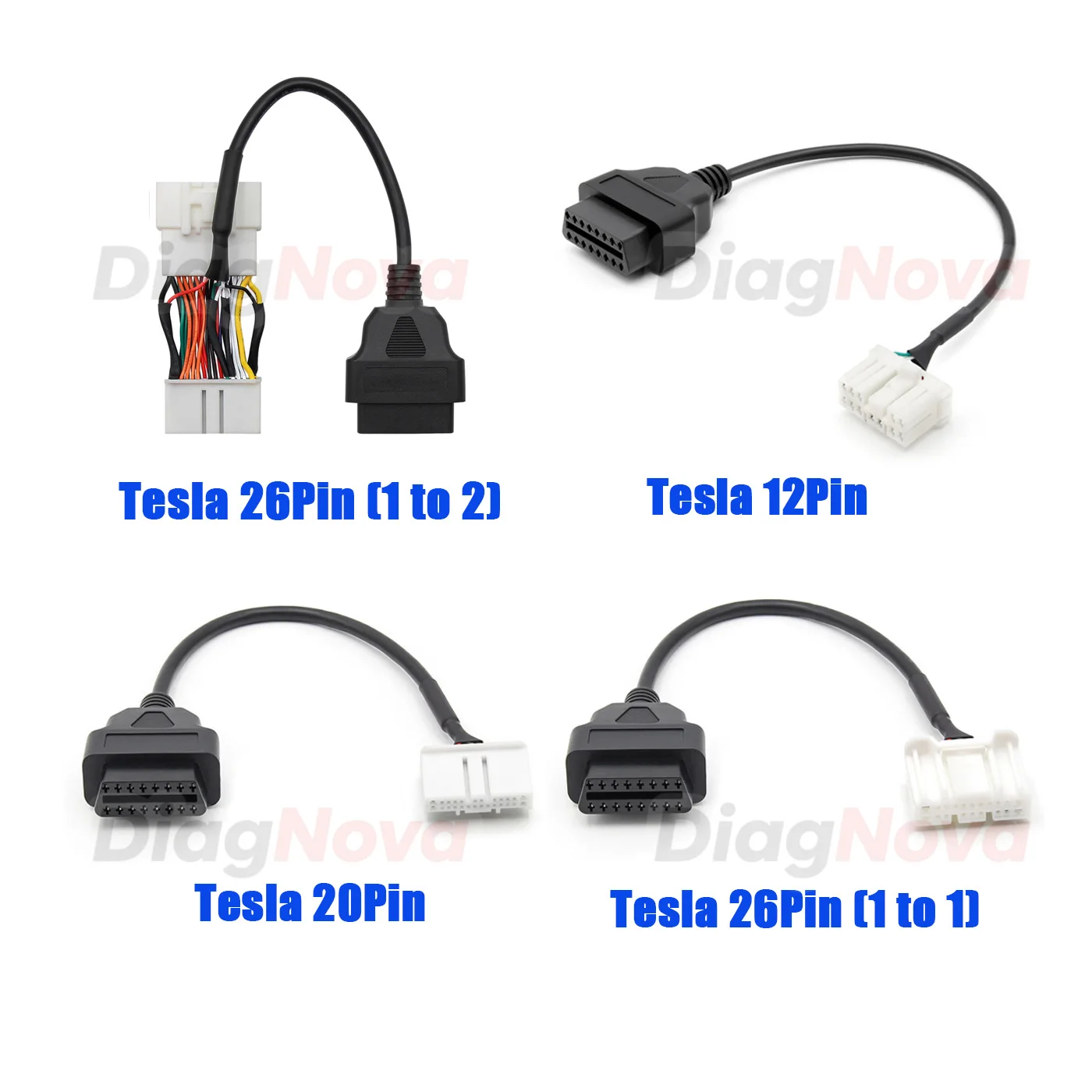 12/20/26 Pin Female Connector for Tesla 2012-2015 Model 3 S/X Y OBDII Diagnostic Harness Electronic Cable of New Energy Vehicle