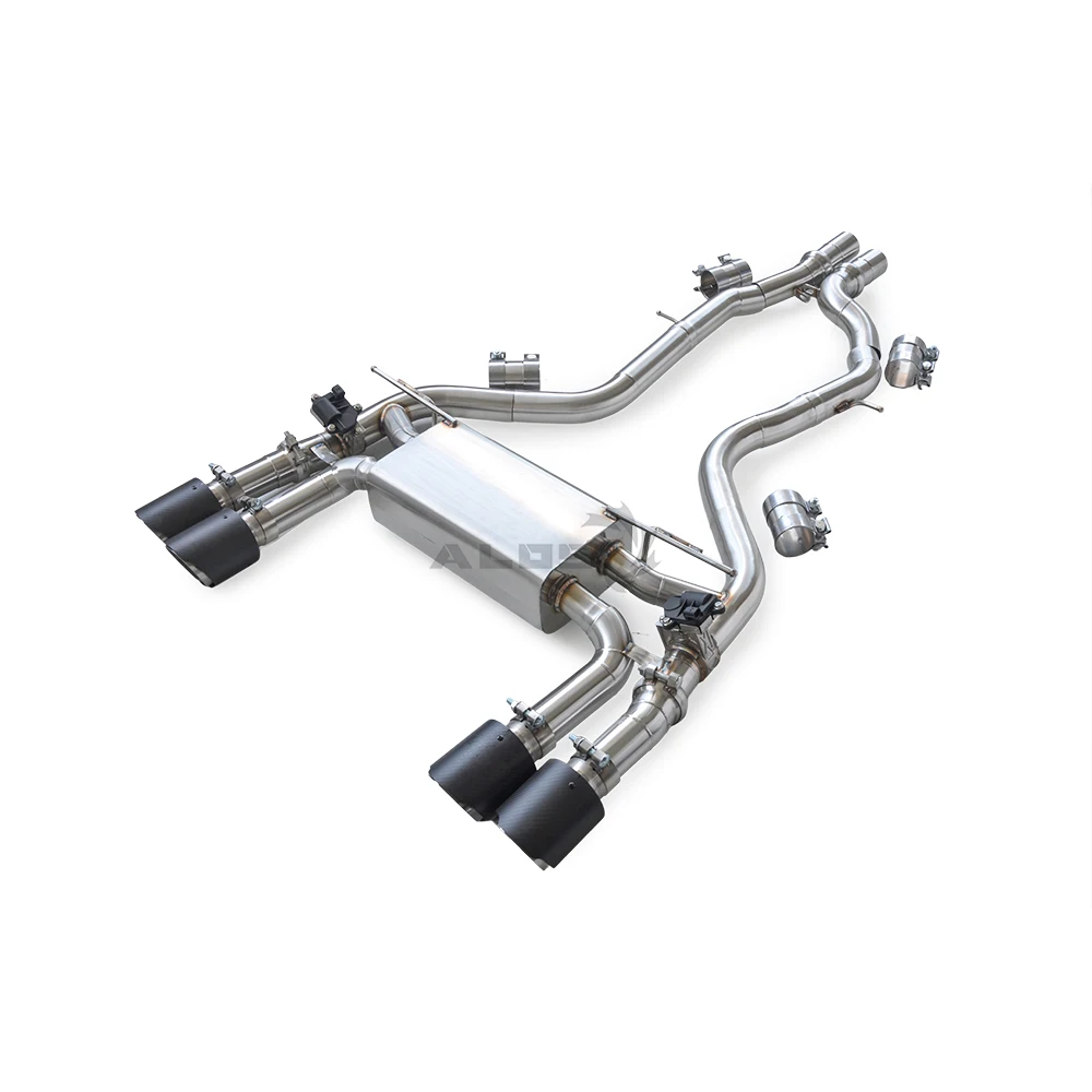 For BMW M2 Competition M2C M2CS F87 S55 3.0T 2018-2020 Exhaust Tailpipe with Valve Exhaust Performance Axleback Exhaust