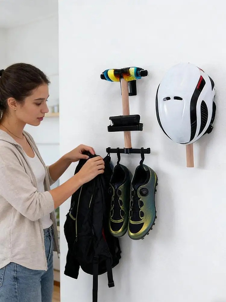 AliExpress NONE Cycling Gear Storage Wall Mounted Space Saving Storage Hanger Cycling Helmet Rack for Home Garage Indoor Living Room Apartment