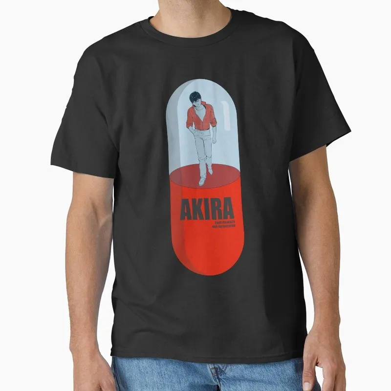 Akira Cyberpunk City Explosion Gift T‑Shirt Katsuhiro Otomo Retro Manga Shotaro Kaneda Neo‑Tokyo Anime Print Short Sleeve Tops