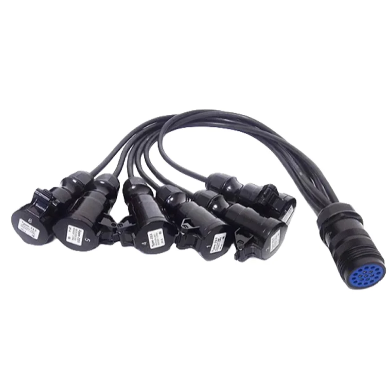 

19 Pin 6-Way Industrial Plug-In Wiring Power Cable Tail Branch Power Supply Cable For Stage Lighting Large Screen Power Box