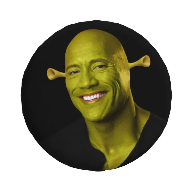 Custom Dwayne The Shrok Johnson Spare Tire Cover for Jeep Toyota Mitsubishi The Rock Muscle Man 4WD 4x4 SUV Car Wheel Protector