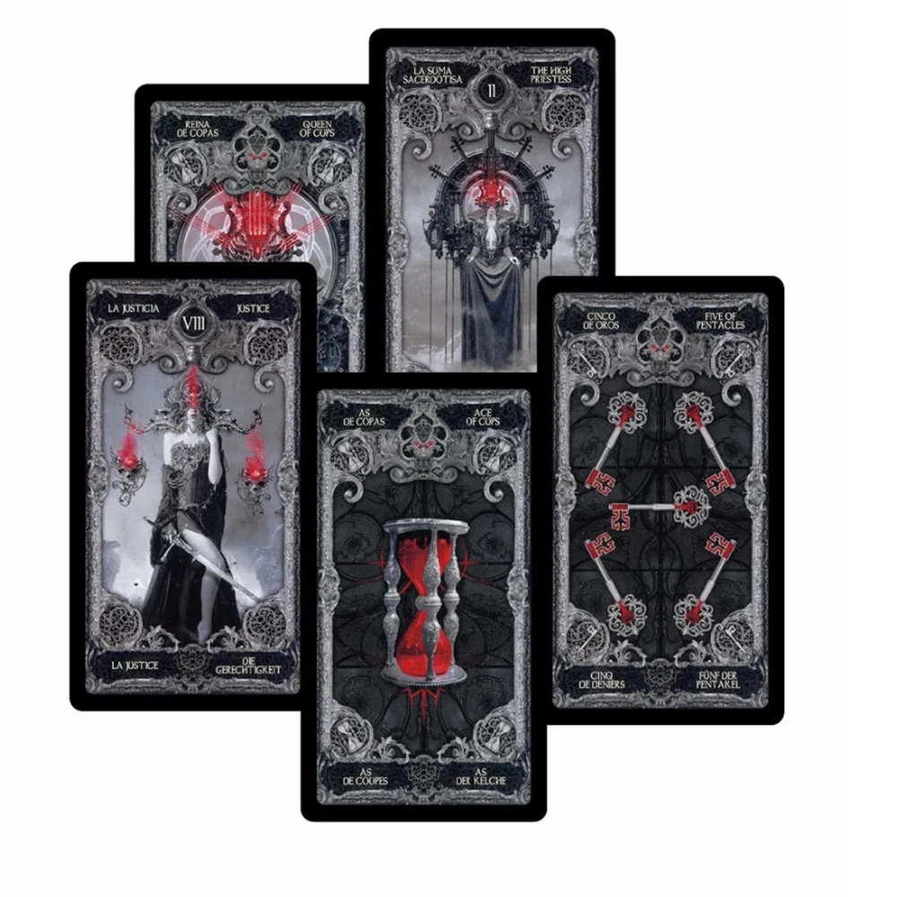 2022 XIII Dark tarot cards deck board game English Spanish French German mysterious divination personal use oracle card game