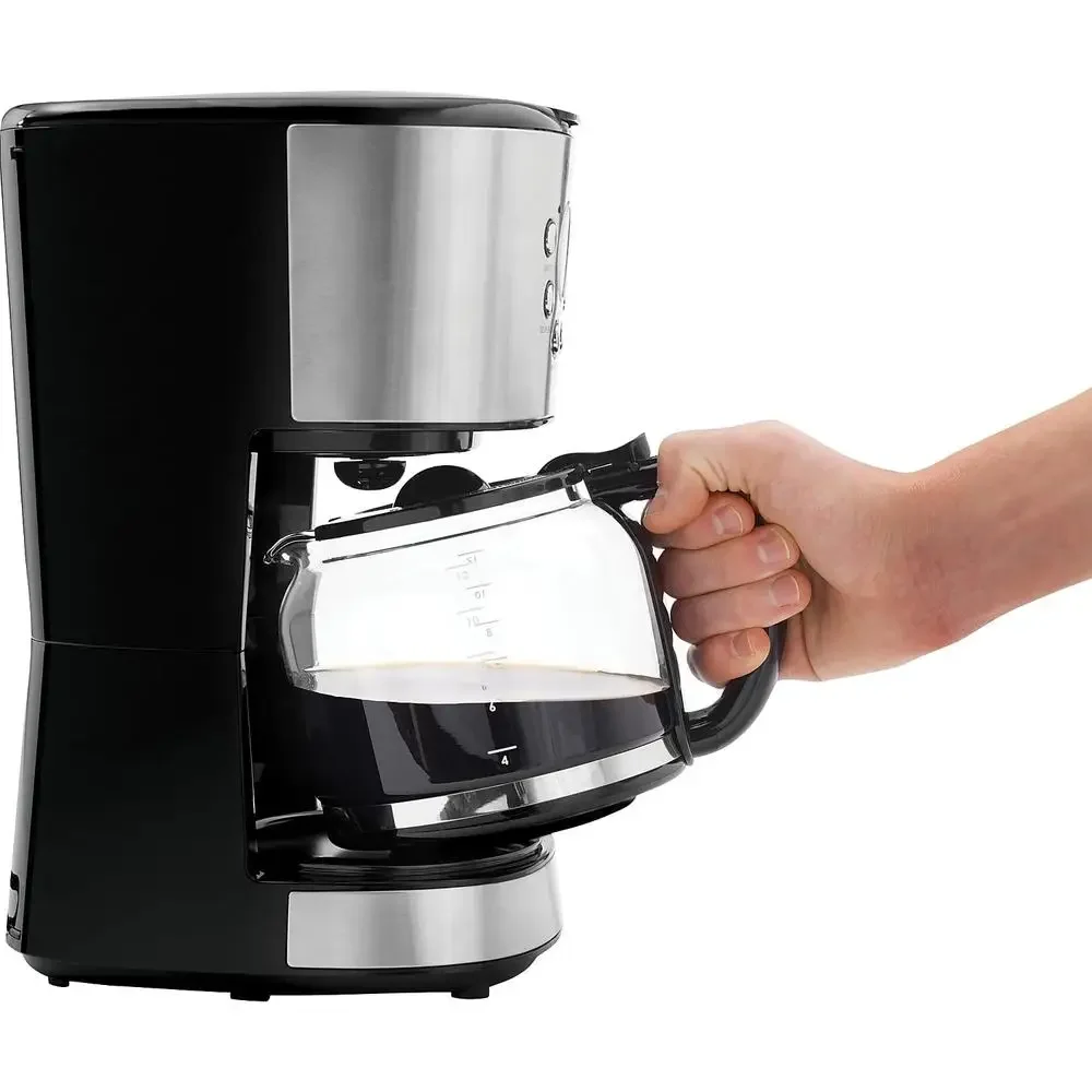 12-Cup Programmable Drip Coffee Maker Stainless Steel LCD Display Automatic Shut-Off 900W Boil-Dry Protection Pause & Serve