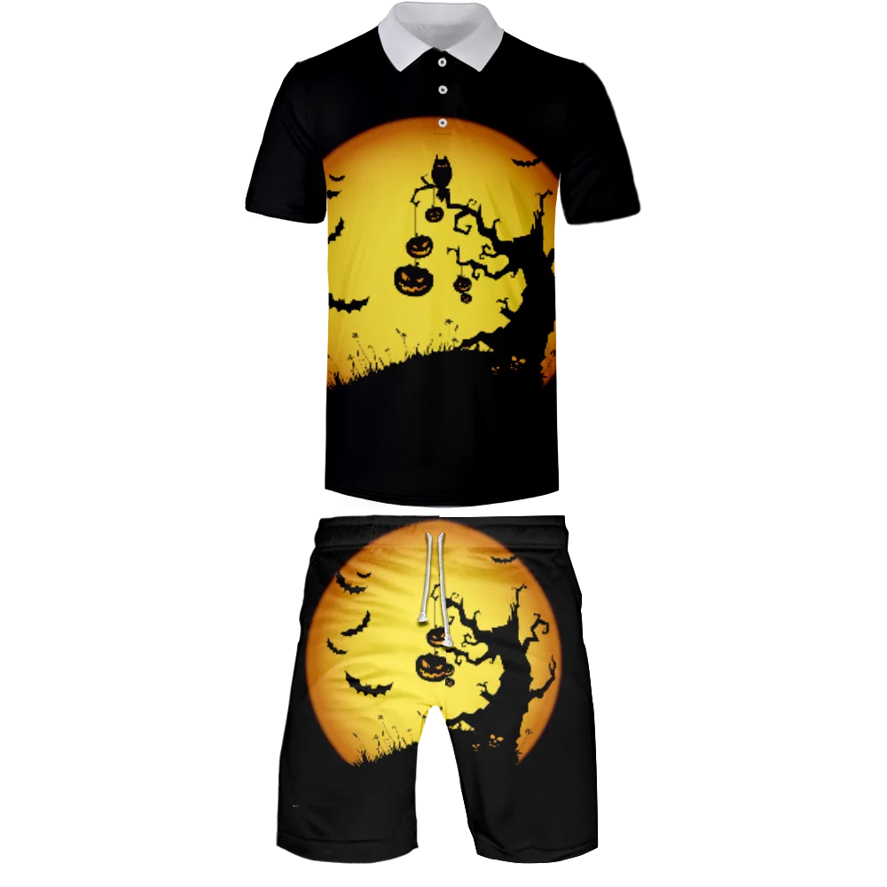 

2022 men's casual breathable golf top can be customized fashion business sports suit Polo halloween night