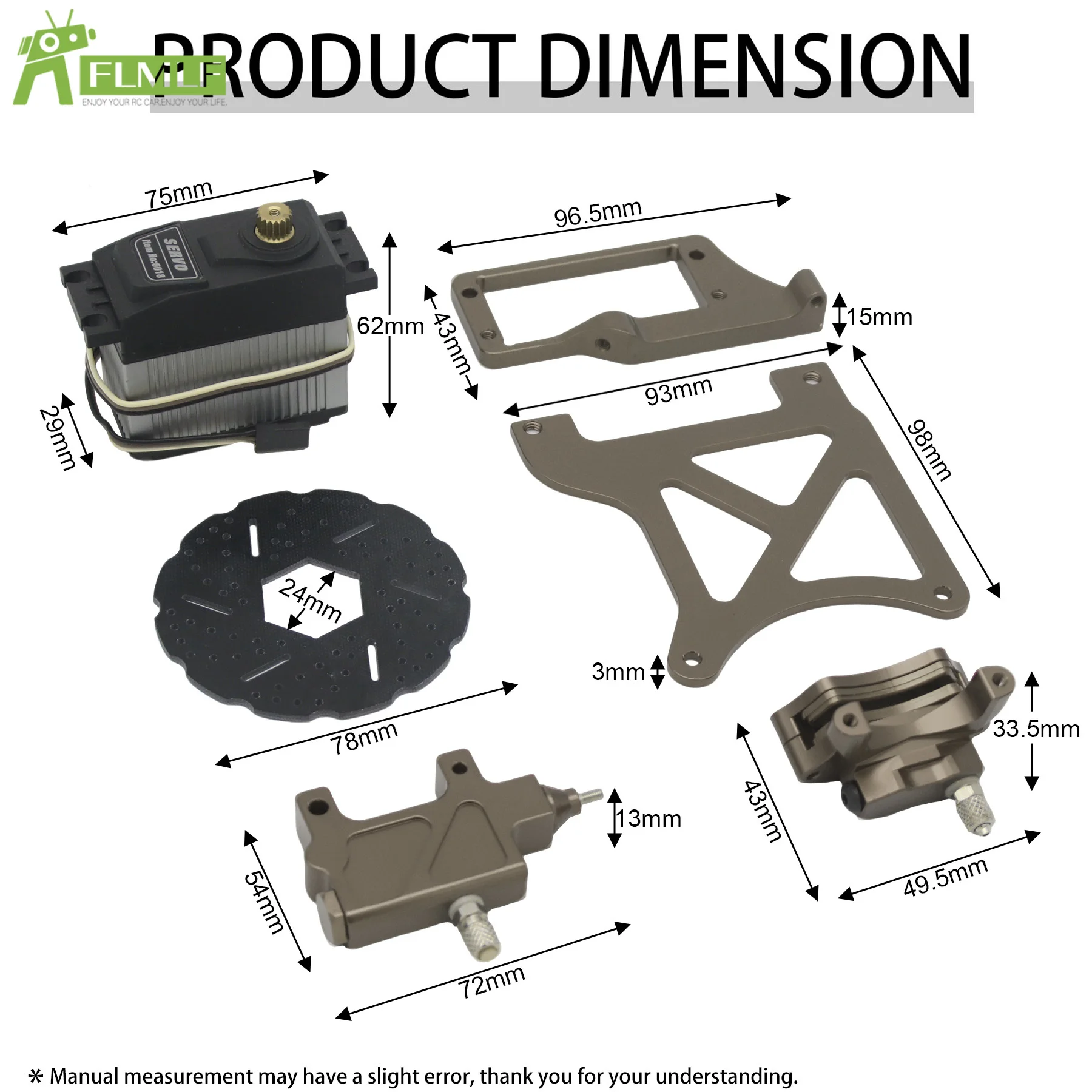 Kit freno idraulico a 4 ruote per 1/5 HPI Baja 5b Ss Rovan