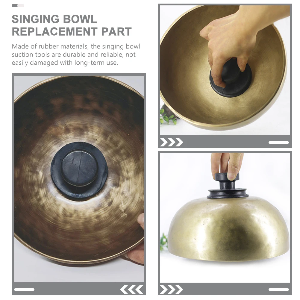 

2pcs Singing Bowl Suction Cup 40MM 60MM Black Rubber Accessories Meditation Relaxation Bowls Lifter Handle Sound Supplies