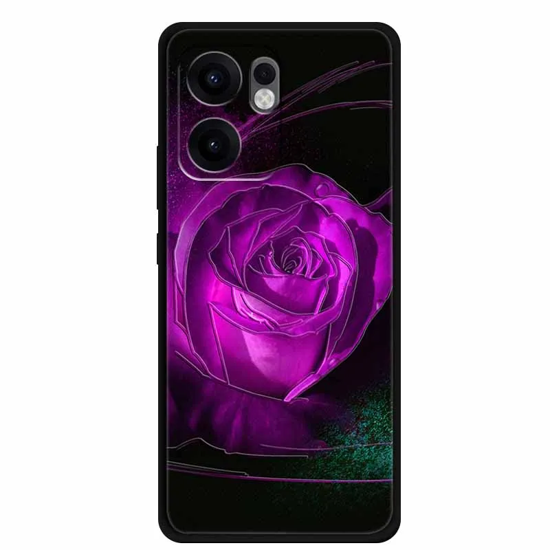 حافظة مزخرفة ثلاثية الأبعاد لهاتف OPPO Reno 14 5G حافظة هاتف Reno14 Coque زهرة مقاومة للصدمات من السيليكون غطاء خلفي ناعم لهاتف OPPO Reno 13F 14F #4