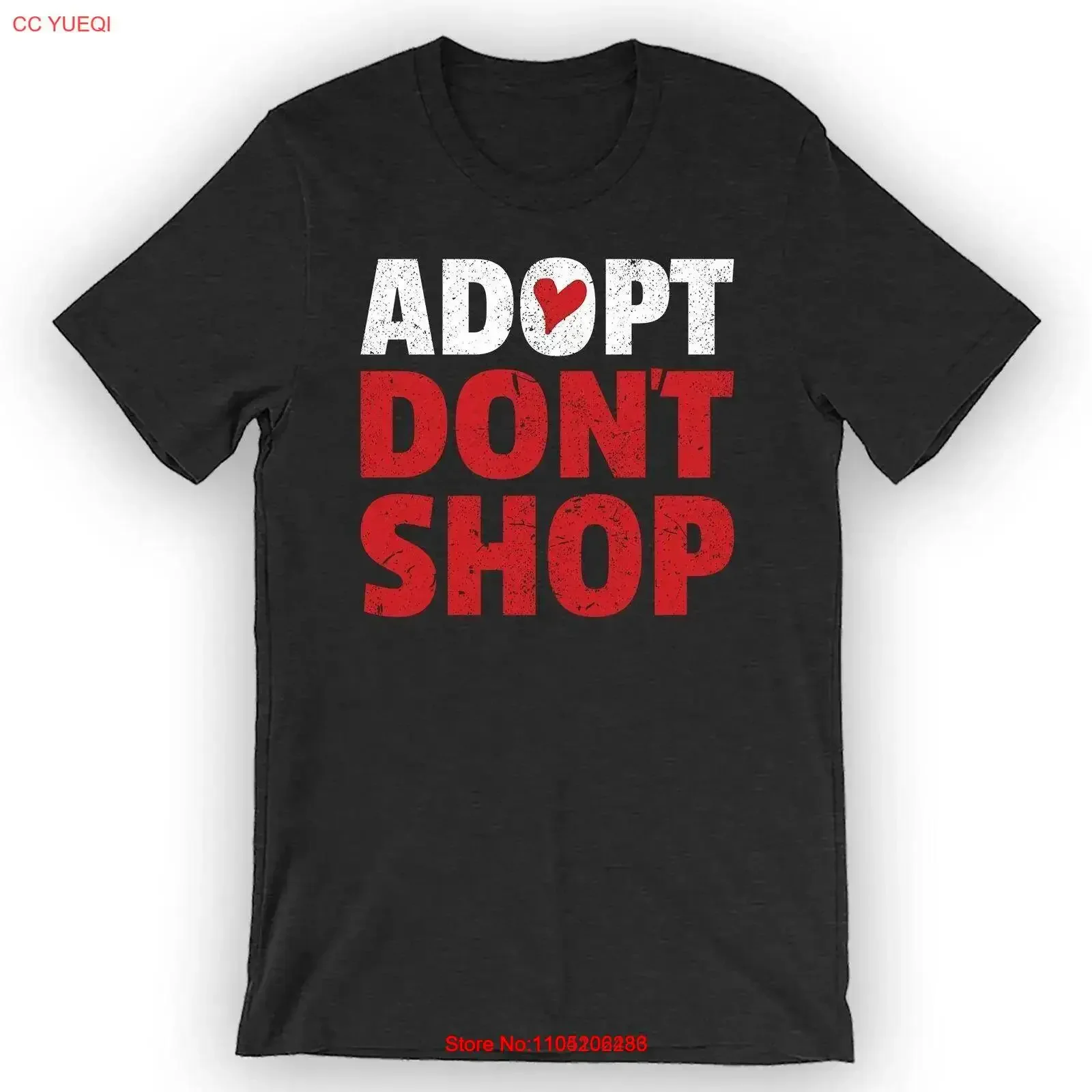 

Adopt Don't Shop T Shirt Cute Animal Rescue vintage Washed Breathable homme Top For Everyday Wear Soft graphic streetwear