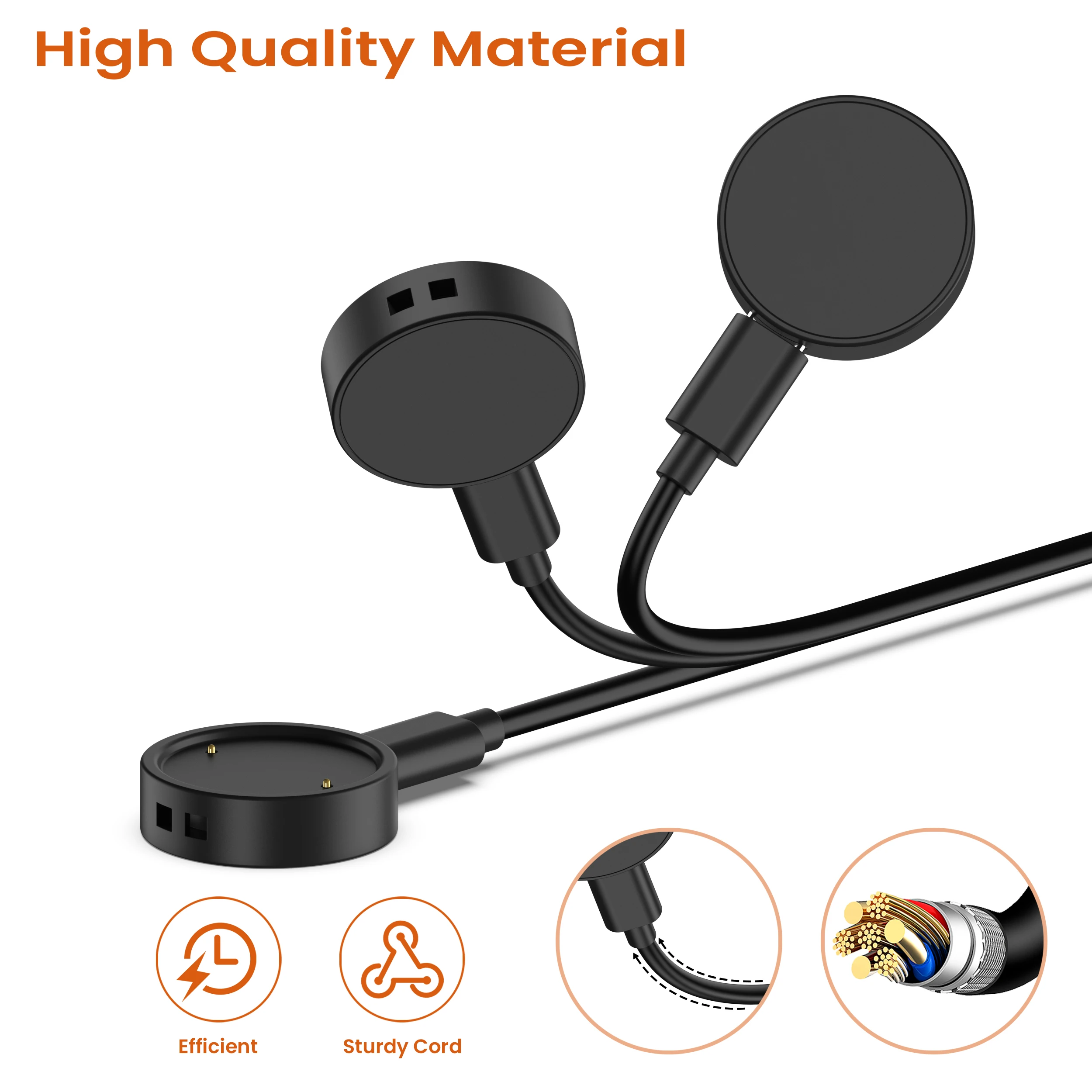 Magnetic Charger For Amazfit Active 2/Bip 6/GTR 4/GTR 3 Pro/GTS 3 4/T-Rex 2/T-Rex Ultra/cheetah pro Charging Cable Dock Holder image 4