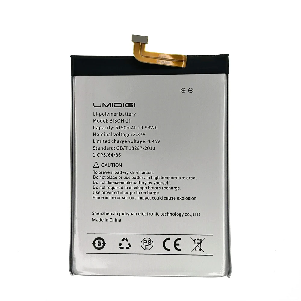 Bagressions-Batterie de remplacement pour téléphone portable, UMI Uacity IGI Bagressions Pro, 100% pouces, 5150mAh, 6.67 d'origine